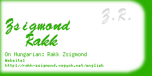 zsigmond rakk business card